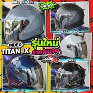 [ใช้โค้ดคุ้มลด 20%] แถมฟรีผ้าบัฟ หมวกกันน็อค INDEX TITAN IX ครึ่งใบ รุ่นใหม่ ราคาถูก