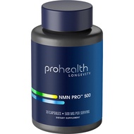 A125Trendy Youth Pick Prohealth Longevity NMN PRO 500 500mg Per Serving 30 Capsules For Active Young
