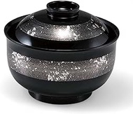 J-kitchens 6-233-11 Miso Soup Bowl, Heat Resistant, 3.8 inch (3.8 cm), Lily Shaped, Soup, Silver Obi