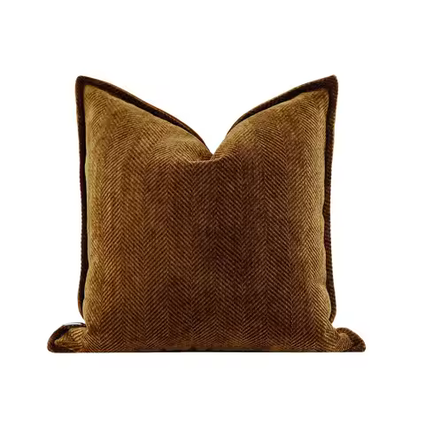 Caramel Pillows Retro Herringbone Cushion Case Luxury Decorative Pillow Cover For Sofa 45x45 50x50 3
