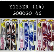YAMAHA 125Z 125ZR Y125 Y125Z Y125ZR ( 1 ) GOGOGO 46 STRIPE BODY COVER STICKER COVERSET4