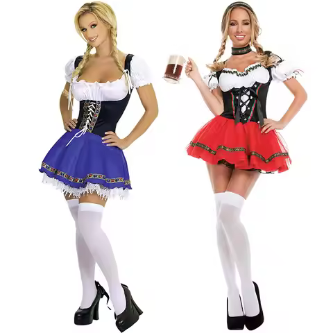 Women's Oktoberfest Dress Oktoberfest Wench Waitress Serving Maid Costume Women Octoberfest Bavarian