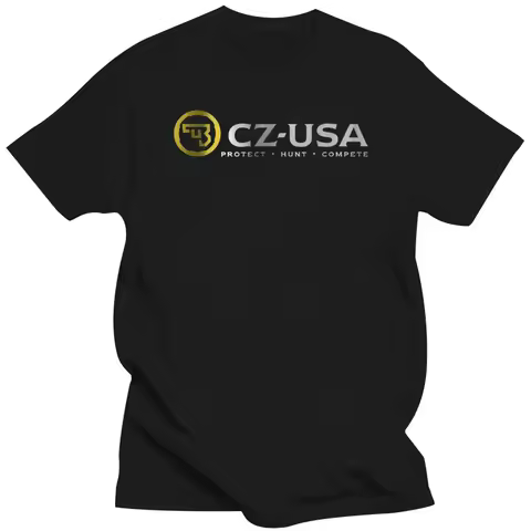 tshirt CZ USA SHIRT 2 SIDE CESKA ZBROJOVKA LOGO P 09 ARM GUN PISTOL MEN BLACK T SHIRT black t shirt 