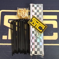 Spokes Motorcycle Spokes Spokes Nipples Size 9 x 159 Black Wilwood Steel #45