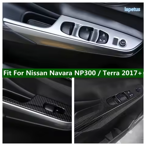 Inner Door Armrest Window Rise Lift Down Control Switch Panel Cover Trim Fit For Nissan Navara NP300