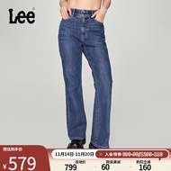 Lee商场同款24秋冬新品美颜牛仔427标准高腰喇叭中蓝色女牛仔裤潮 中蓝色 26