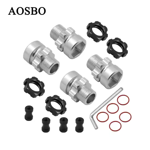 Metal 12mm to 17mm Splined Wheel Hex Hub Adapter for Traxxas 1/10 Slash 2WD 4X4 Rustler Stampede 2WD