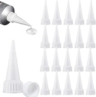 Zhehao 20 Pack Snip Tip Applicator Tips Cap for E6000 Craft Glue 3.7 Ounce Adhesive Tubes