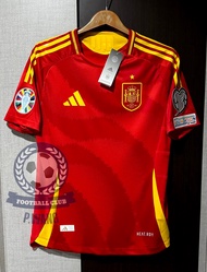 New !!! เสื้อฟุตบอลทีมชาติ สเปน Home เหย้า ยูโร 2024 [ PLAYER ] เกรดนักเตะ สีแดง เสื้อเปล่าพร้อมอาร์มยูโร 2ข้าง ตรงต้นฉบับแน่นอน กล้ารับประกันคุณภาพสินค้า
