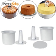 PETSOLA Chiffon Cake Pan Baking Tray DIY Muffin Tin Cake Tin for Mousse Cakes Bread