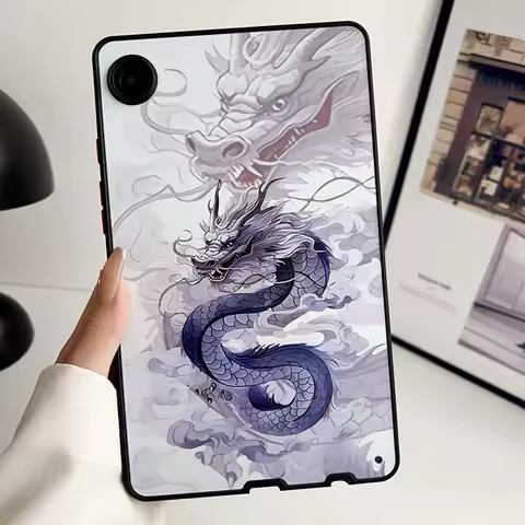 For Samsung Galaxy Tab A9 Case 8.7 inch Chinese Loong Dragon Matte Cover for Galaxy Tab S6 A7 Lite A