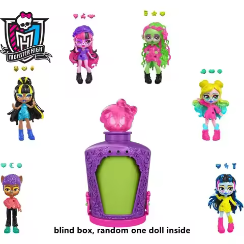 Original Monster High Fright Sized Potions Wave 3 Blind Mystery Box Dolls for Girls Surprise Reveal 