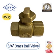 **Ready Stock** 3/4" Citi Full Brass Ball Valve Meter Lockable Stopcock Tembaga Kepala Paip Air