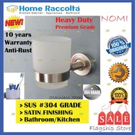SUS304 Stainless Steel Single Cup Tumbler Holder Wall Mounted Toothbrush Holder Nomi Bathroom Single