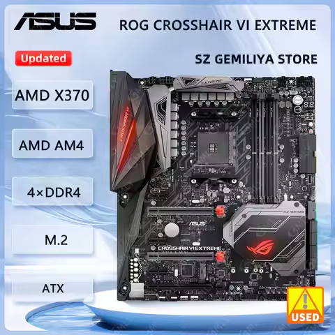 ASUS ROG CROSSHAIR VI EXTREME Motherboard AMD X370 AMD AM4 4xDDR4 64GB ATX support A6-9400 5350GE 35
