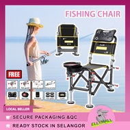 2024New Portable Fishing Umbrella Chair Multi-function Outdoors Foldable Fishing Chair Fishing Chairs Seat Fishing Stool