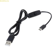Doublebuy USB to Type-C Cable with ON  Switch USB to Type-C Cable for LED Desk Lamp USB Fan LED Stri