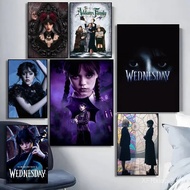 W-Wednesday Addams Family Tv Series Anime Poster Hd Art Home Decoration,No Frame Canvas Painting  0K