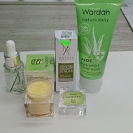 Paket 3in1 Cream Aloevera+Serum Nr+Facial Wash Wardah Cream Glowing | Membantu Melembabkan Kulit Wajah