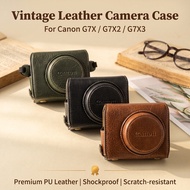 Canon camera protective case G7x3 G7x2 camera bag G7X protective case base anti-wear leather case mi