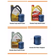 [100%Original] Honda Semi 5w30 Fully 0w20 0w30 Engine Oil Minyak Hitam 4 Liter Honda Oil Filter