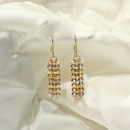 Italy 14K Three-Color Gold Hook Earrings 24 Hours Shipping, Let You Receive In 3.4 Days