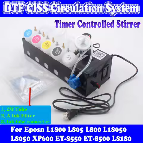 DTF DTG CISS White Ink Circulation System Ink Tank For Epson L1800 L800 L805 L18050 L8050 XP600 L818