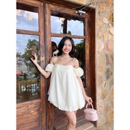 CELESTE Women's Cute Off-the-Shoulder Short Dress GOÛT DE JUN