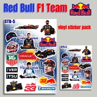 YUKI Red Bull F1 Team Racing Sticker Pack Vinyl Waterproof – Max Verstappen Tsunoda Motorsport Decal