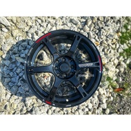 New Car Sport Rim RAYS TE037 Wheels - 16x7J 8x100/114.3 ET38 Gloss Black + Milling + Red Line -