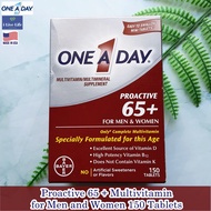 วิตามินรวม สำหรับผู้ชายและผู้หญิง Proactive 65 + Multivitamin for Men and Women 150 Tablets - One A 