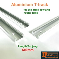 500mm T-track T-slot Miter Track for DIY Table Saw or Router Table Woodworking