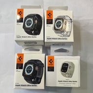門市現貨‼️⚠️Spigen - Rugged Armor Pro Apple Watch Ultra (49mm) Case 防撞殼連錶帶-Black 一體式 連錶帶