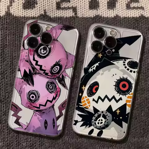 Cute P-Pokemon Mimikyu Pattern Phone Case For iPhone 17 16 15 14 13 12 11 Pro Max XR XS MAX 7 8 PLUS