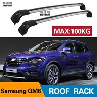 2Pcs Roof bars For RENAULT Samsung QM6, 5-dr SUV, 2017-2023 Aluminum Alloy Side Bars Cross Rails Roo
