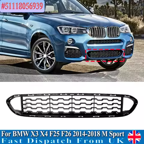 M Sport Front Lower Grille Black 51118056939 Replacement For BMW X3 F25 X4 F26 xDrive28i xDrive35i R