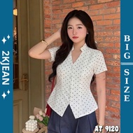 Peplum shirt with short sleeves 2KJeans Bigsize 55kg-90kg, high quality smooth welded cotton AT9120