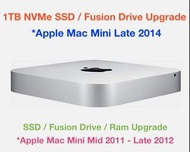 Apple Mac Mini  1TB SSD 固態硬碟 / 混合硬碟 升級服務 蘋果 Mac Mini 電腦 *1TB M.2 NVMe SSD upgrade for Apple Mac Mini