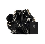 🚗 สินค้าพร้อมส่ง 24 ชม MLB กระเป๋าเป้สะพายหลังทรงขนมจีบขนเเกะถอดสายปนับสยสะพายได้Bucket bag crossbod