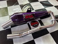 ท่อเชง ทรงกรวย คอไล่ สีม่วงพาวเดอร์โค้ท w110i 2009-2020 ท่อสูตร SML ( เลือกสเปดได้ )