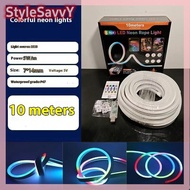 [StyleSavvY] แถบไฟนีออน LED rgbic 5V ไฟเชือกนีออนพร้อมเพลงซิงค์ DIY แบบ rgbic DreamColor เทปแถบสำหรั
