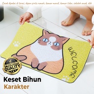 Thick Character Vermicelli Doormat Size 60cm x 40cm PVC Printing Anti-Slip 7 Cute Animal Motifs D9A1