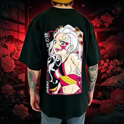 2026 SummerDaki No.6 of First Quarter Moon Demon Slayer Anime Merch Printed Shirt Japanese Manga Sty