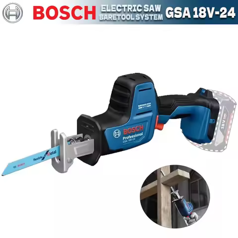 BOSCH GSA 18V-24 Cordless Reciprocating Saw 18V Professional Brushless Electric Saw LED Light Bosch 