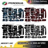 Perodua New Alza 2022 2023 X / H / AV Interior Slot Mat Rubber Anti-slip Mat Accessories Aksesori Kereta Bodykit