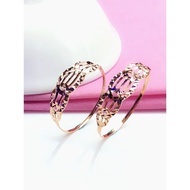 Ladies Plated 18k Rose Gold Shiny Ring Fashion 585 Purple Gold Ring Ladies Plated 18k Rose/cnhcg3.16