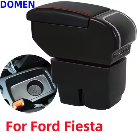 For Ford Fiesta 2009-2017 armrest box central Store Centre Console box with cup holder 2009 2010 201