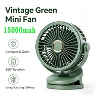 15000mAh Portable USB Rechargeable Clip Fan Strong Wind Mini Cooling Fan For Baby Stroller Table Fan