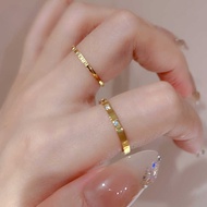 For Women Stainless Steel Diamond Inlay Titanium Steel for Ring Fashion Jewelry Non-fade Gift