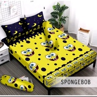 SPONGEBOB bed sheet size 180 x 200 & character bed sheet 160 x 200 FREE SARBAN & SARGUL cute charact
